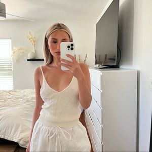 MANGO Cream Knit Top. US Size XS. Will fit size 0-4.